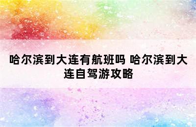 哈尔滨到大连有航班吗 哈尔滨到大连自驾游攻略